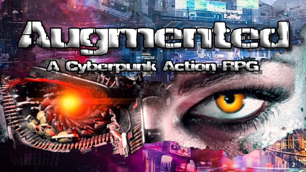 Augmented cover featuring eyes staring through a futuristic city